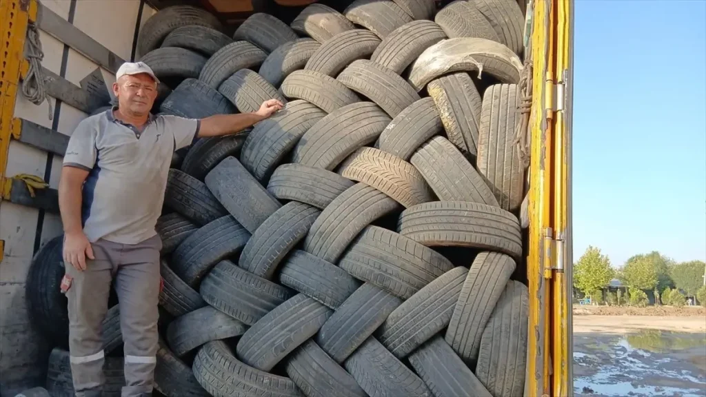 Batman’da Kullanım Ömrü Tamamlanmış Araç Lastikleri Geri Dönüşüme Kazandırılıyor