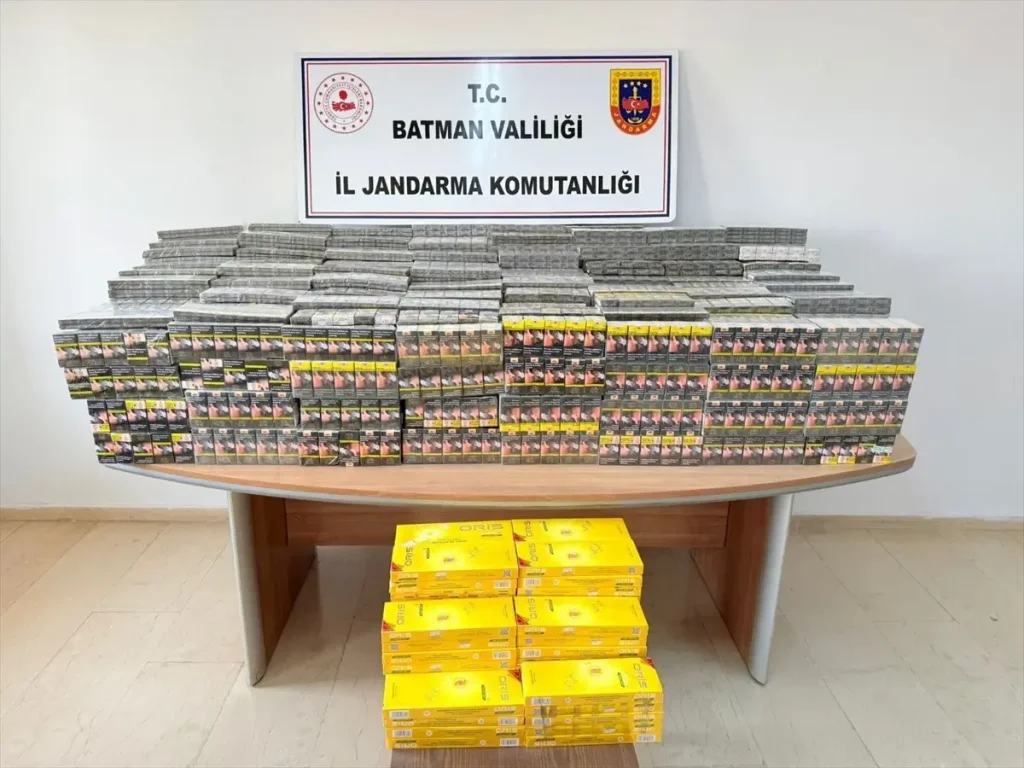 Batman’da 8 Bin 940 Paket Bandrolsüz Kaçak Sigara Ele Geçirildi