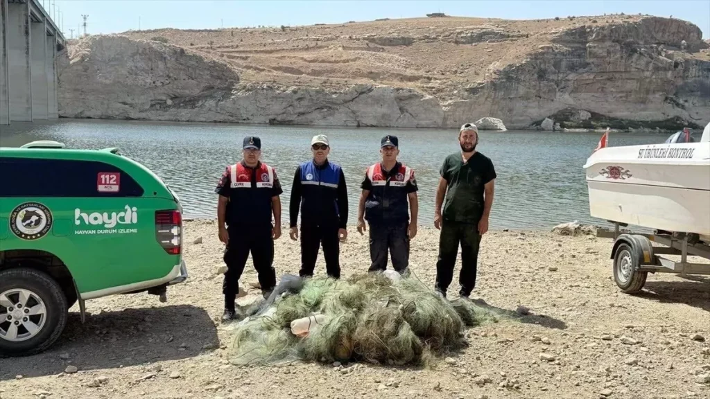 Batman’da Yasa Dışı Balık Avında Hayalet Ağ Ele Geçirildi