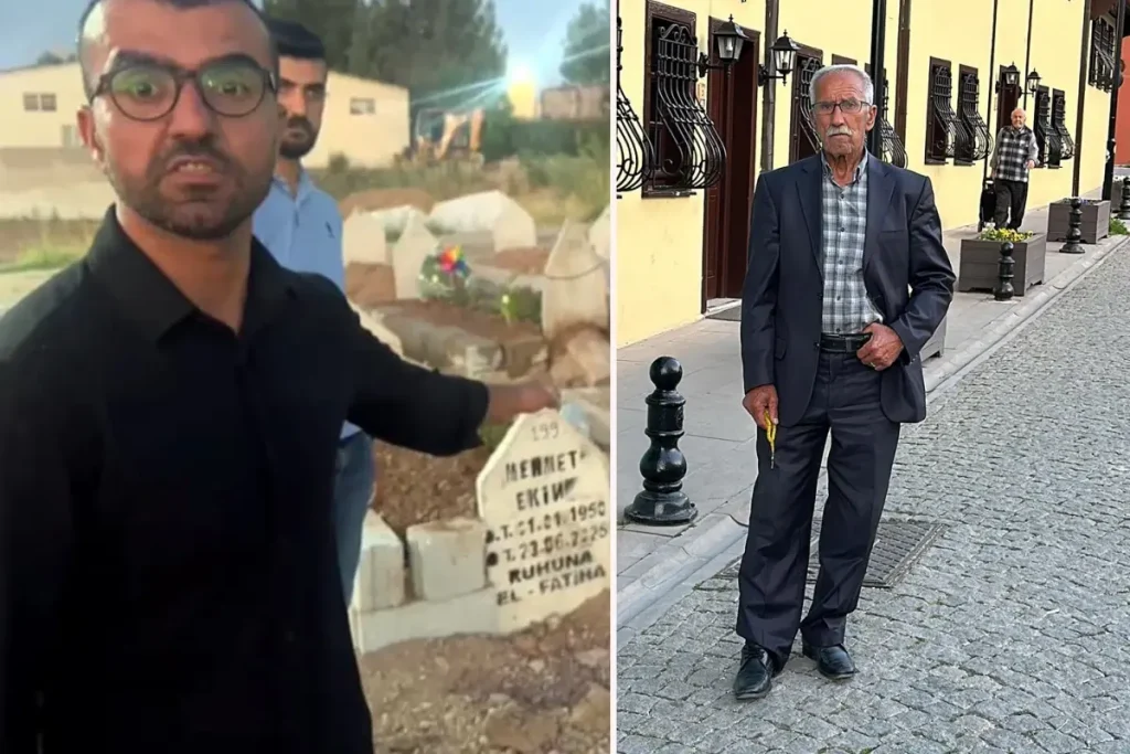 Mezarlığa gelen aile, babalarının kabrini yerinde bulamadı