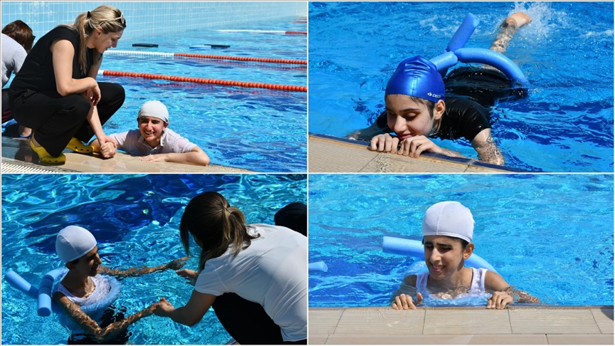 Batman’da Görme Engelli Çocuklara Ücretsiz Yüzme Eğitimi