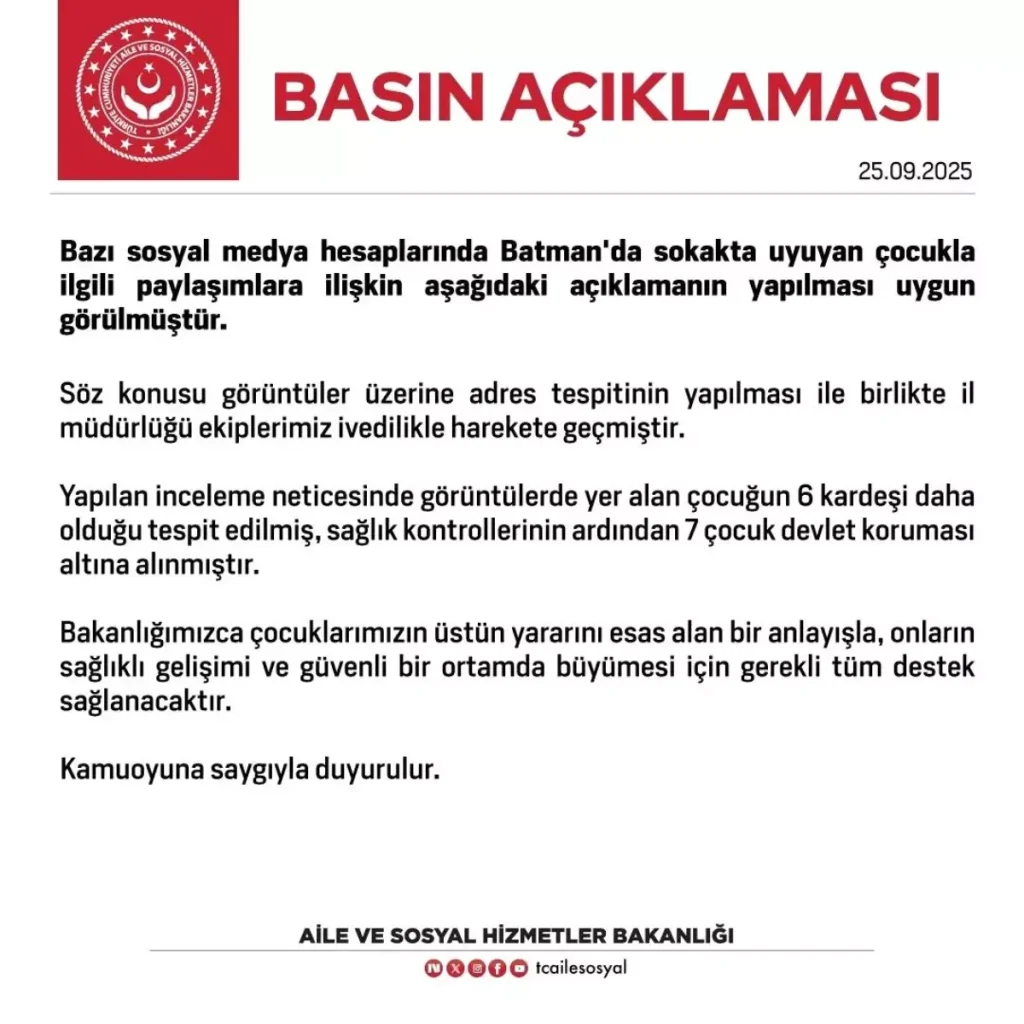 Batman’da Sokakta Uyuşturulan Çocuk ve Kardeşleri Devlet Korumasına Alındı
