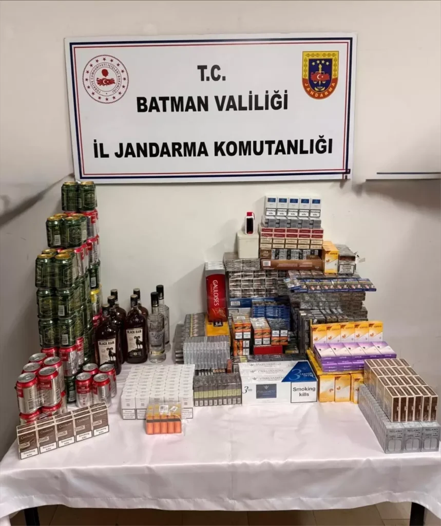 Batman’da Gümrük Kaçağı Sigara ve Alkol Ele Geçirildi