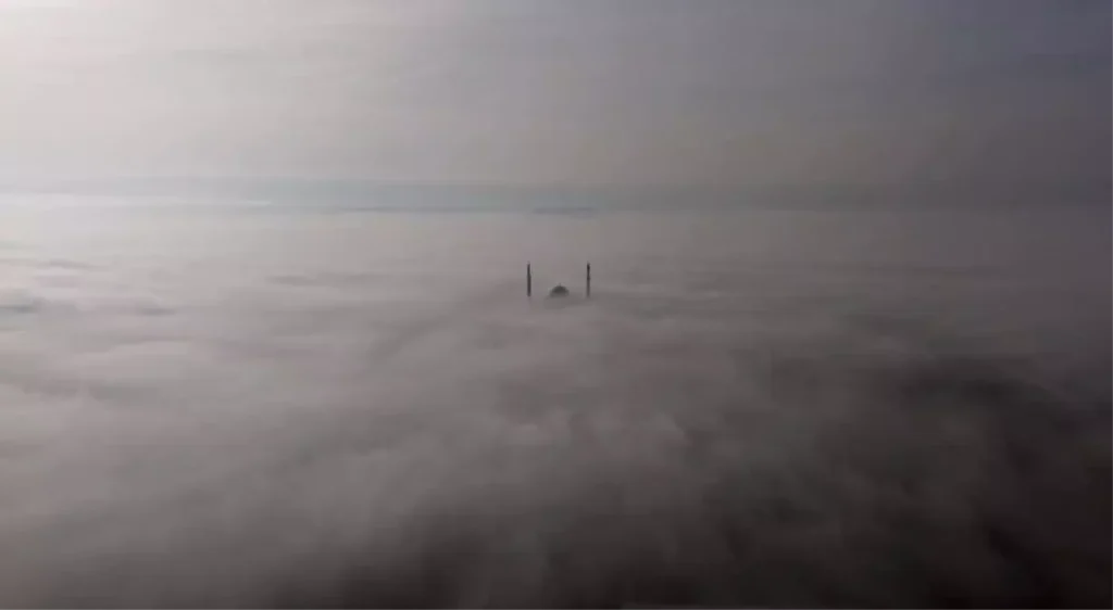 Batman’da yoğun sis; manzara dronla görüntülendi