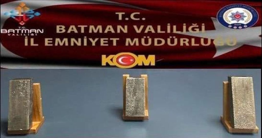 Batman'da kaçakçılık operasyonunda 2 kilo 581 gram altın ele geçirildi