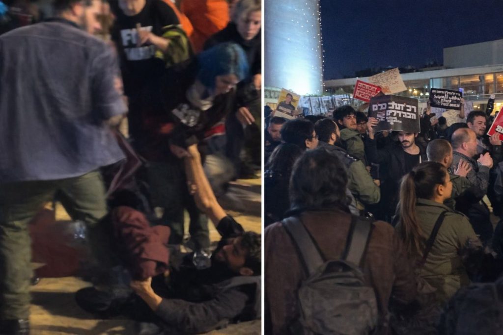 Tel Aviv'de savaş karşıtı protestoya polis müdahale etti, çok sayıda gözaltı var