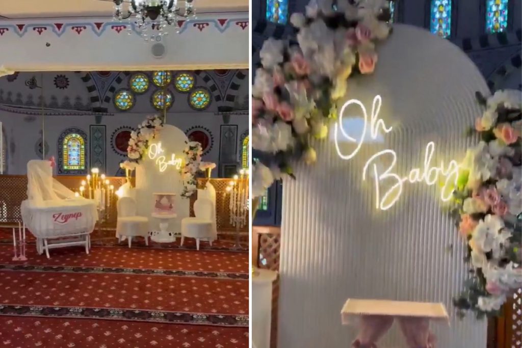 Camide "Baby Shower" yaptılar, ilçe ayağa kalktı