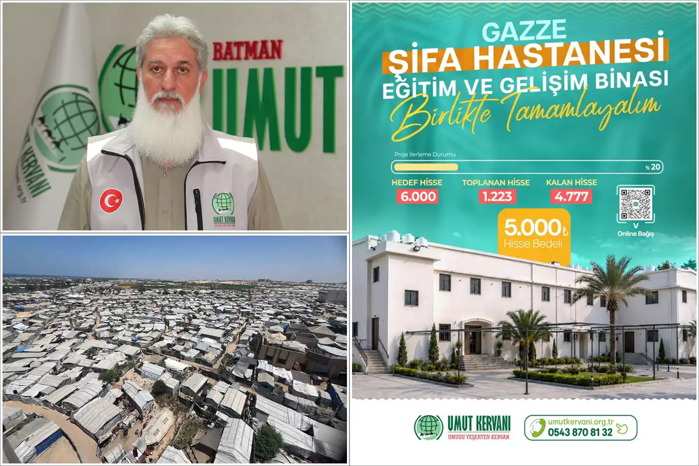 Umut Kervanı’ndan Gazze’deki Şifa Hastanesi için destek çağrısı
